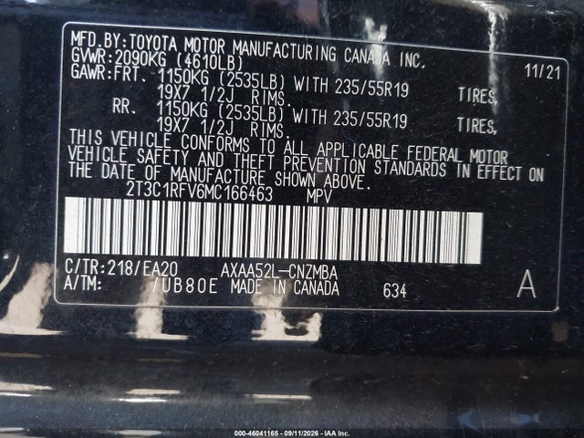 Toyota Rav4 Xle Premium 2021 2T3C1RFV6MC166463 Image 9