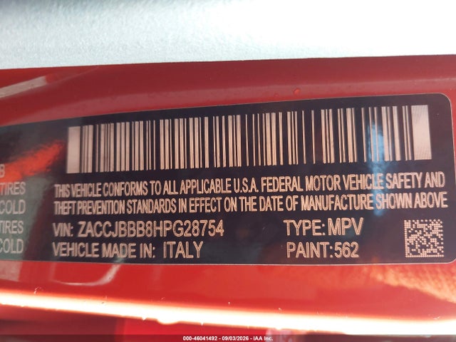 Jeep Renegade Latitude 4x4 2017 ZACCJBBB8HPG28754 Image 9