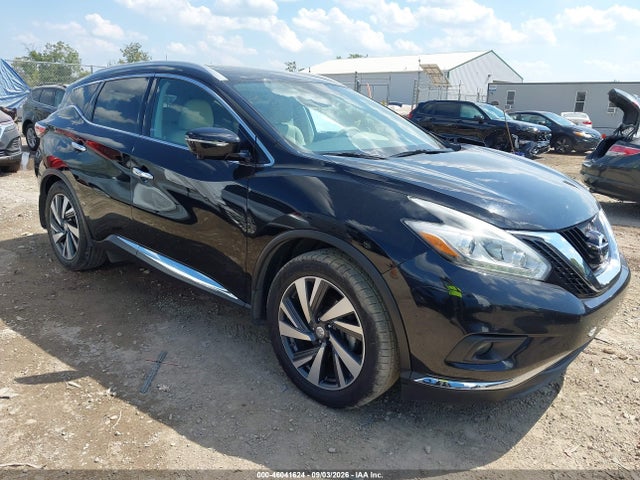 2015 Nissan Murano Platinum მანქანა იყიდება აუქციონზე, vin: 5N1AZ2MH1FN272621, აუქციონის ნომერი: 46041624