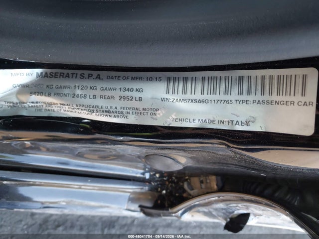 Maserati Ghibli 2016 ZAM57XSA6G1177765 Image 9