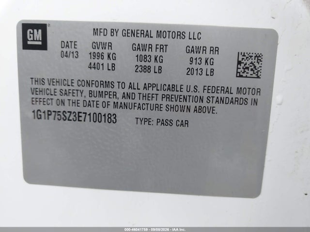 1G1P75SZ3E7100183 Chevrolet Cruze Diesel