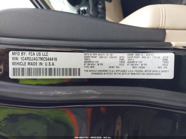Dodge Durango Sxt Plus Awd 2021 1C4RDJAG7MC544416 Image 9