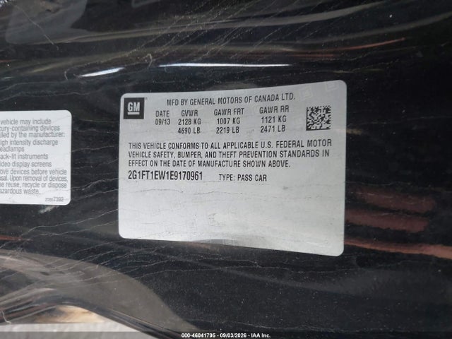 2014 Chevrolet Camaro 2ss მანქანა იყიდება აუქციონზე, vin: 2G1FT1EW1E9170961, აუქციონის ნომერი: 46041795