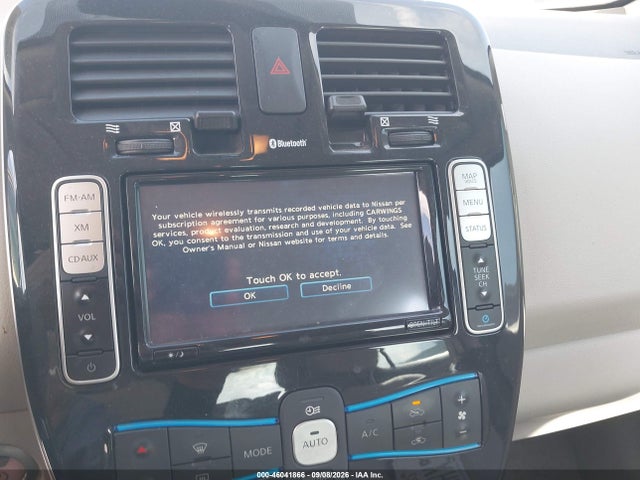 2011 Nissan Leaf Sl მანქანა იყიდება აუქციონზე, vin: JN1AZ0CP1BT007434, აუქციონის ნომერი: 46041866