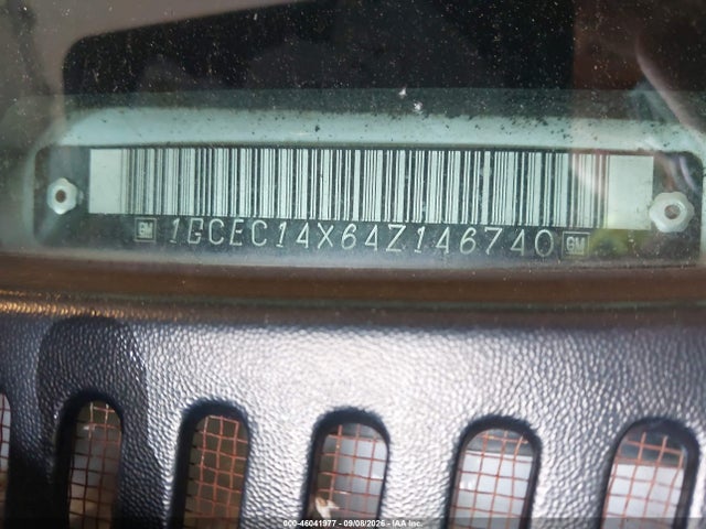 46041977 :رقم المزاد ، 1GCEC14X64Z146740 vin ، 2004 Chevrolet Silverado 1500 Work Truck مزاد بيع