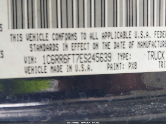 Продаж на аукціоні авто 2014 Ram 1500 Express, vin: 1C6RR6FT7ES245639, номер лоту: 46041980