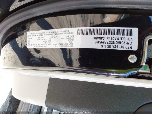 Aukcja sprzedaży 2023 Chrysler Pacifica Touring L, vin: 2C4RC1BG7PR598392, numer aukcji: 46042042