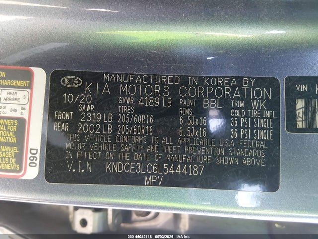 KIA Niro Ex Premium 2020 KNDCE3LC6L5444187 Image 9