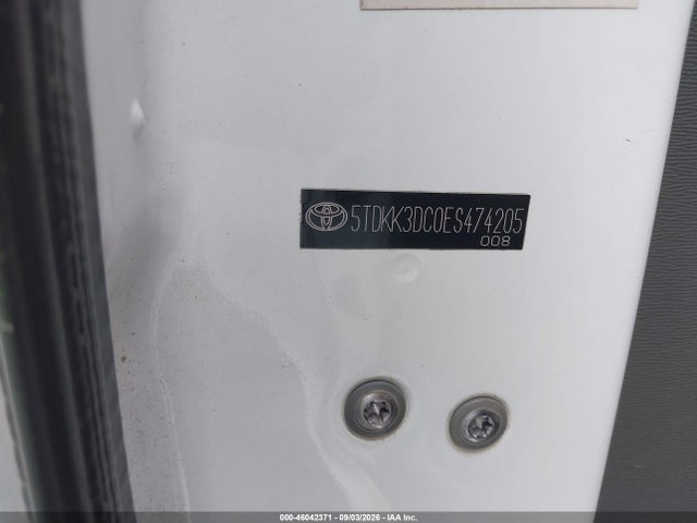 5TDKK3DC0ES474205 Toyota Sienna Le V6 8 Passenger