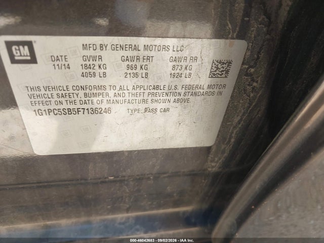 Chevrolet Cruze 1lt Auto 2015 1G1PC5SB5F7136246 Image 9