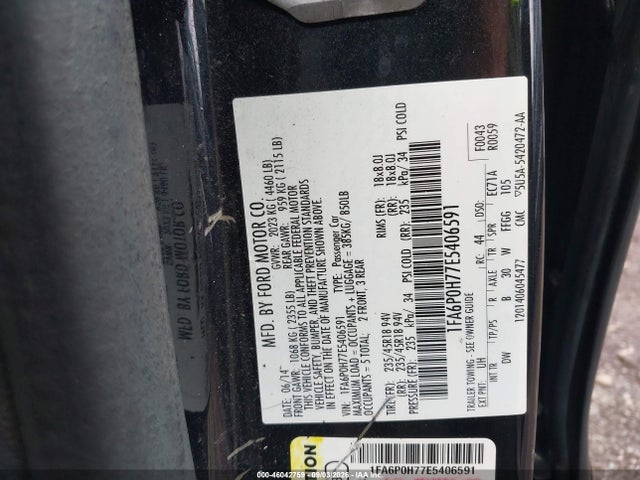 46042759 :رقم المزاد ، 1FA6P0H77E5406591 vin ، 2014 Ford Fusion Se مزاد بيع