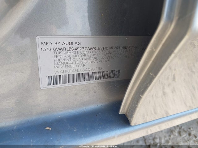 Aukcja sprzedaży 2011 Audi A4 2.0t Premium, vin: WAUKFAFLXBA093263, numer aukcji: 46042790