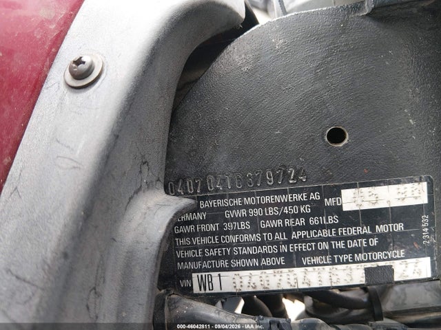 Продаж на аукціоні авто 1996 Bmw R1100 R, vin: WB1040704T6379724, номер лоту: 46042811