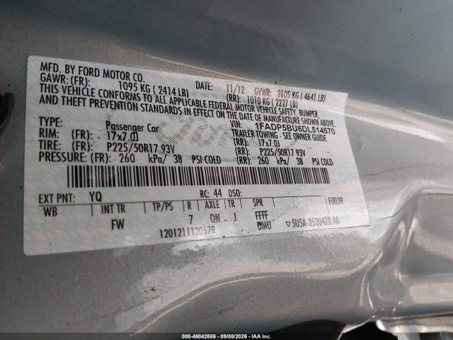 Aukcja sprzedaży 2013 Ford C-max Hybrid Sel, vin: 1FADP5BU6DL514570, numer aukcji: 46042886