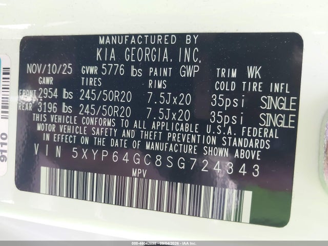 KIA Telluride S 2025 5XYP64GC8SG724343 Image 9