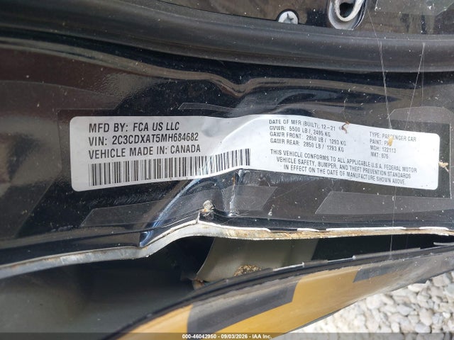Продаж на аукціоні авто 2021 Dodge Charger Police Rwd, vin: 2C3CDXAT5MH684682, номер лоту: 46042950