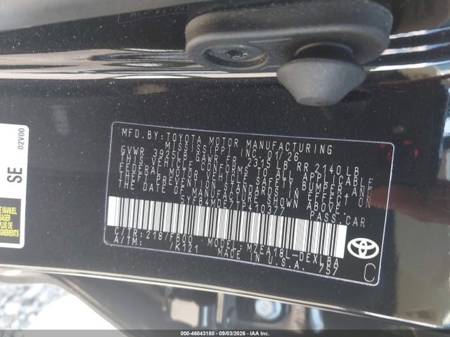 Продаж на аукціоні авто 2026 Toyota Corolla Le, vin: 5YFB4MDE7TP410377, номер лоту: 46043180