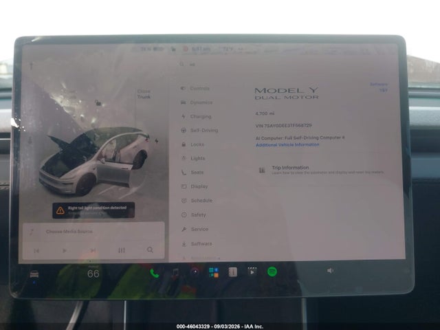 7SAYGDEE3TF568729 Tesla Model Y All-wheel Drive/long Range Launch Series/premium All-wheel Drive