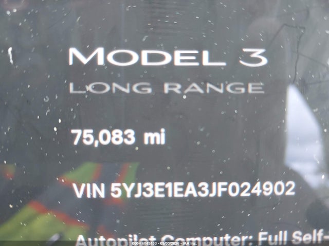Продажа на аукционе авто 2018 Tesla Model 3 Long Range/mid Range, vin: 5YJ3E1EA3JF024902, номер лота: 46043453
