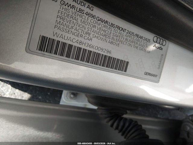 46043458 :رقم المزاد ، WAUAC48H36K009296 vin ، 2006 Audi A4 1.8t مزاد بيع