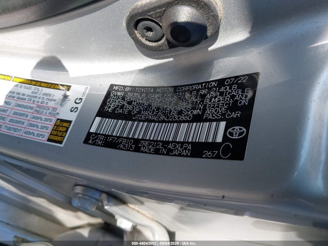 Aukcja sprzedaży 2022 Toyota Corolla Le, vin: JTDEPMAE8NJ230860, numer aukcji: 46043502