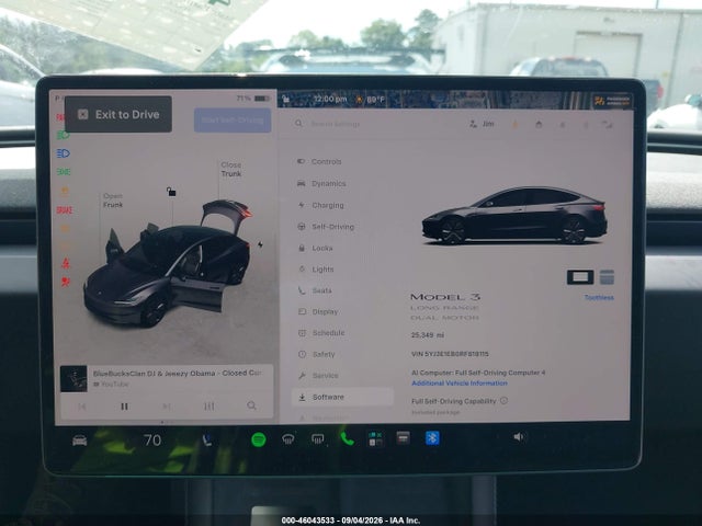 Auction sale of the 2024 Tesla Model 3 Long Range Dual Motor All-wheel Drive, vin: 5YJ3E1EB0RF818115, lot number: 46043533