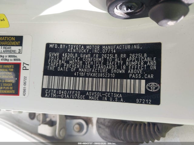 Toyota CAMRY SE 2014 4T1BF1FK8EU852310 Image 9