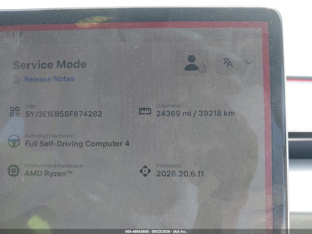 Продаж на аукціоні авто 2025 Tesla Model 3 Long Range All-wheel Drive, vin: 5YJ3E1EB5SF874282, номер лоту: 46043808