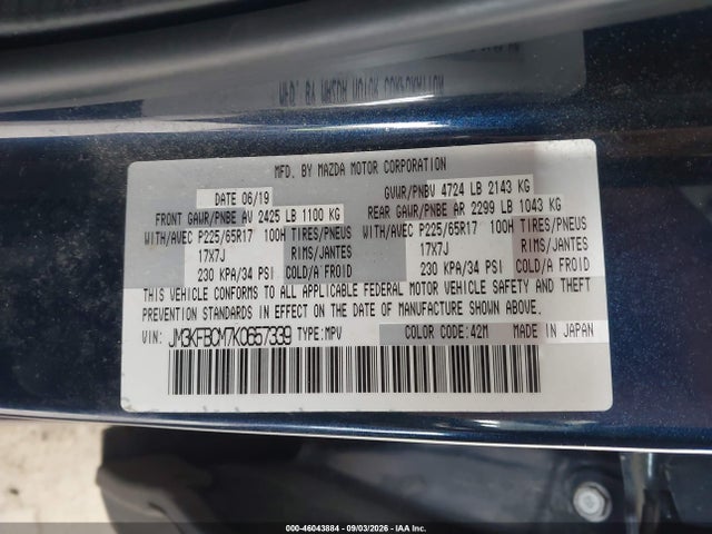 Mazda Cx-5 Touring 2019 JM3KFBCM7K0657339 Image 9