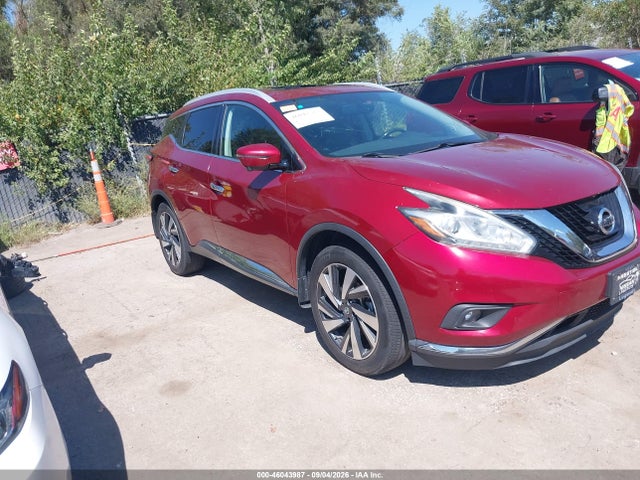 Продаж на аукціоні авто 2018 Nissan Murano S/sl/sv/platinum, vin: 5N1AZ2MH9JN168788, номер лоту: 46043987