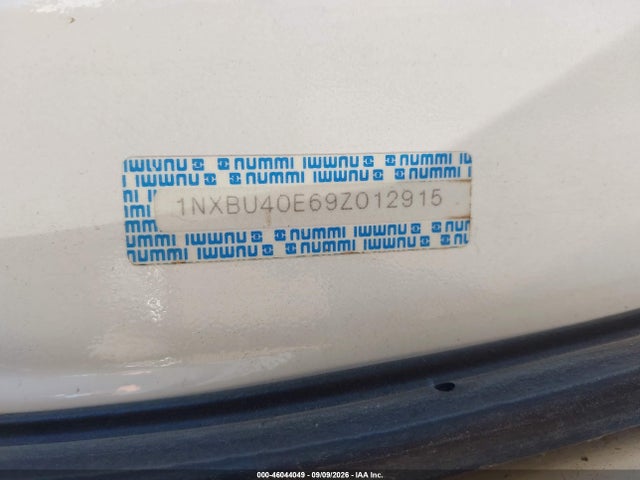 46044049 :رقم المزاد ، 1NXBU40E69Z012915 vin ، 2009 Toyota Corolla S مزاد بيع
