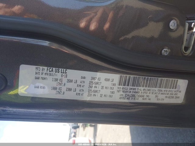 Aukcja sprzedaży 2018 Jeep Compass Latitude 4x4, vin: 3C4NJDBB6JT454640, numer aukcji: 46044178