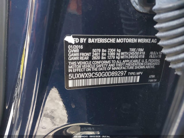 5UXWX9C50G0D89297 BMW X3 Xdrive28i