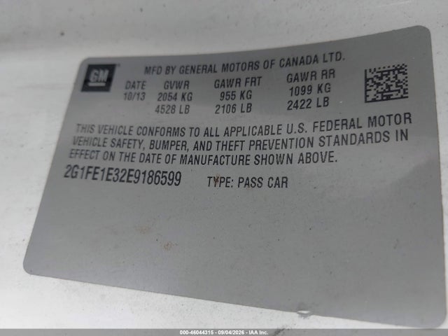 Продажа на аукционе авто 2014 Chevrolet Camaro 1ls, vin: 2G1FE1E32E9186599, номер лота: 46044315