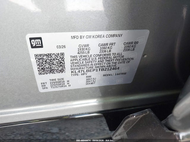 Продажа на аукционе авто 2026 Buick Envista Sport Touring Fwd, vin: KL47LBEP1TB212464, номер лота: 46044474