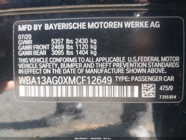 BMW 530e 2021 WBA13AG0XMCF12649 Image 9