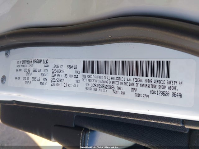 46044630 :رقم المزاد ، 1C4PJMCS1EW151885 vin ، 2014 Jeep Cherokee Latitude مزاد بيع