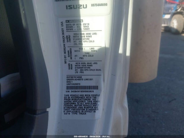54DB4W1B5KS803826 Isuzu NPR