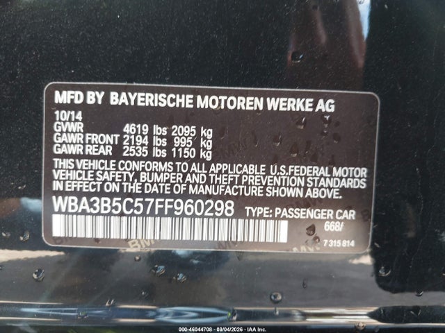 Продаж на аукціоні авто 2015 Bmw 328i Xdrive, vin: WBA3B5C57FF960298, номер лоту: 46044708