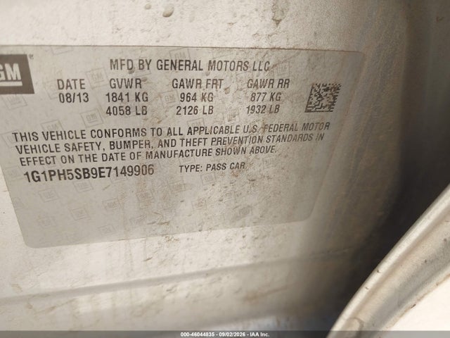 Chevrolet Cruze Eco Auto 2014 1G1PH5SB9E7149906 Image 9