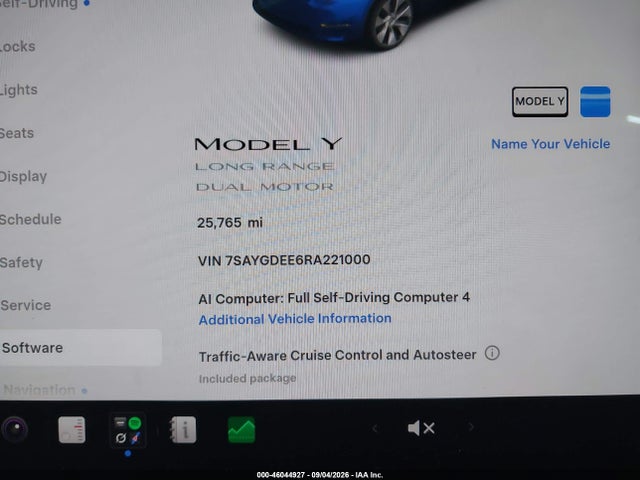 7SAYGDEE6RA221000 Tesla Model Y Long Range Dual Motor All-wheel Drive