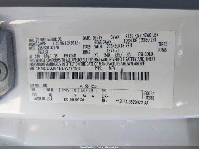 Ford Escape Titanium 2014 1FMCU0J91EUA77194 Image 9
