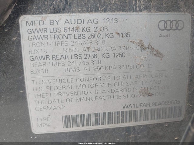 Audi A4 Allroad Premium Plus 2014 WA1UFAFL9EA089585 Image 9