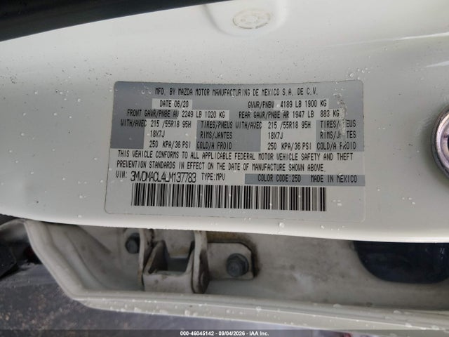 Продажа на аукционе авто 2020 Mazda Cx-30 Select Package, vin: 3MVDMACL4LM137783, номер лота: 46045142