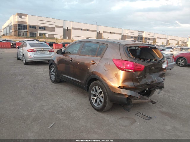 2015 Kia Sportage Lx მანქანა იყიდება აუქციონზე, vin: KNDPB3AC9F7758146, აუქციონის ნომერი: 46045216