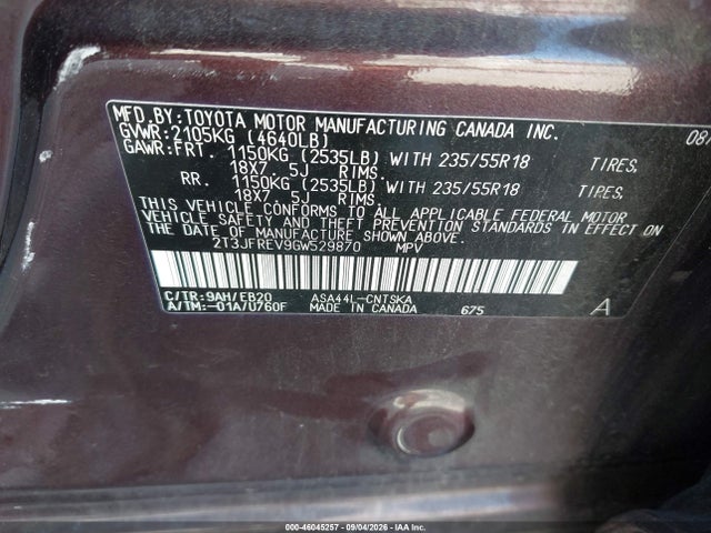 Продаж на аукціоні авто 2016 Toyota Rav4 Se, vin: 2T3JFREV9GW529870, номер лоту: 46045257