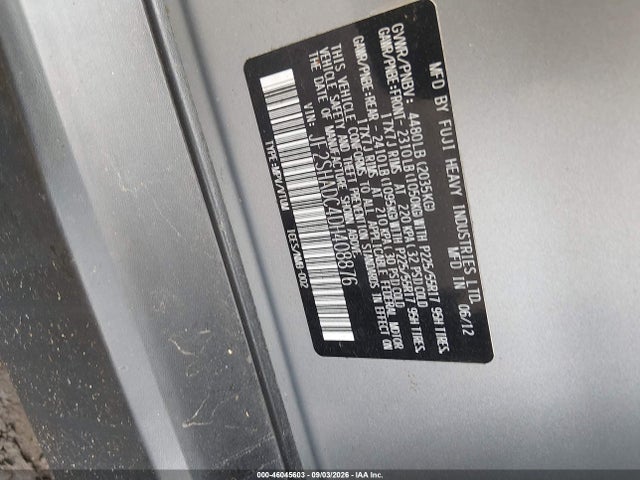 2013 Subaru Forester 2.5x Premium მანქანა იყიდება აუქციონზე, vin: JF2SHADC4DH408876, აუქციონის ნომერი: 46045603