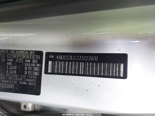Aukcja sprzedaży 2018 Kia Niro Ex, vin: KNDCC3LC7J5122631, numer aukcji: 46045718
