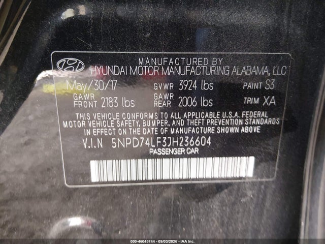 Hyundai ELANTRA SE 2018 5NPD74LF3JH236604 Image 9