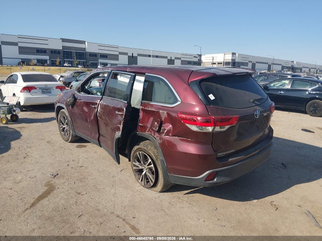 Продаж на аукціоні авто 2019 Toyota Highlander Le, vin: 5TDZARFH0KS058857, номер лоту: 46045760